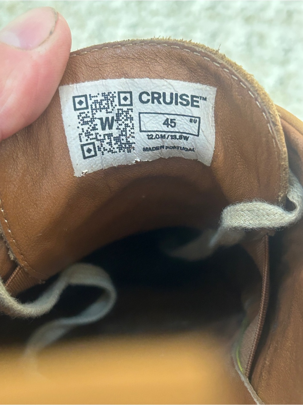 Wolf & Shepherd Men’s Cruise Brown Leather Lace-Up Sneakers White Sole US 12 - Picture 9 of 9
